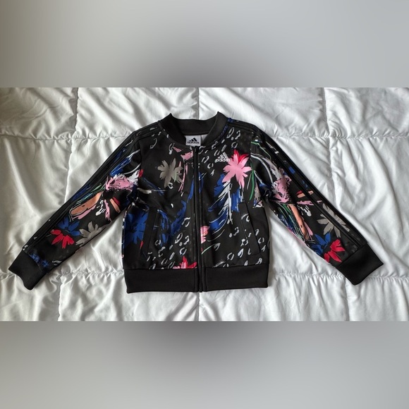 Adidas Girls' Print Tricot Jacket Size 5 - Picture 5 of 8
